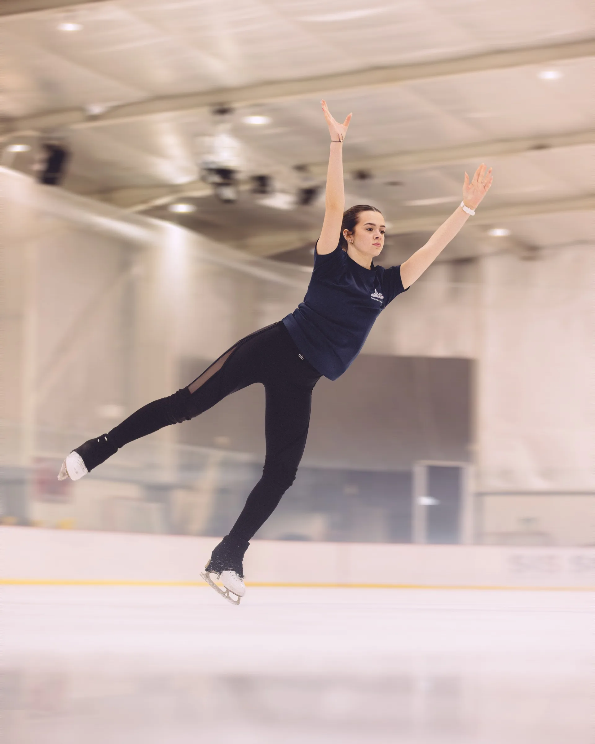 Lily Bakhtiari training on the ice